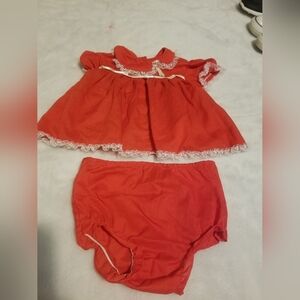 Red Baby Dress with Bloomers